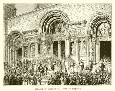 Buße von Raimund VI., Graf von Toulouse von English School