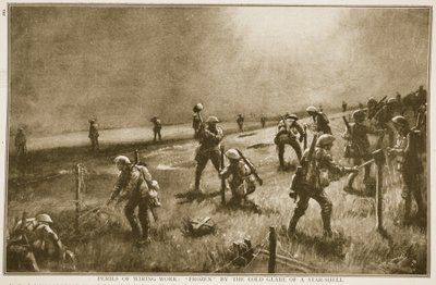 A huzalozási munkák veszélyei: egy csillaghéj hideg csillogásától megdermedve, 1914-1919 alkotó: English School