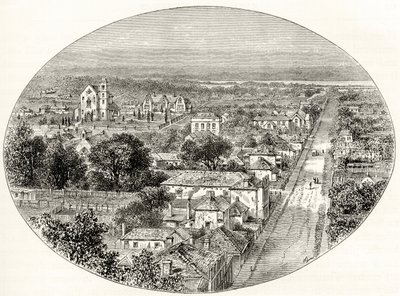 Perth, Nyugat-Ausztrália, 1880 körül, Howard Willoughby „Australian Pictures” című művéből, a Religious Tract Society, London, 1886 alkotó: English School