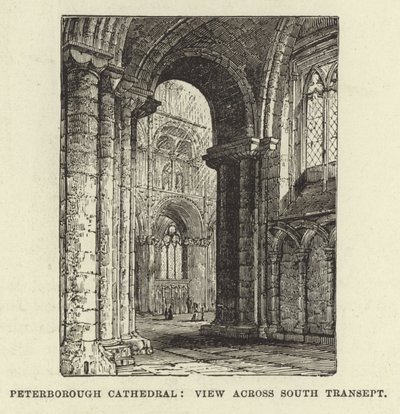 Peterborough katedrális, kilátás a déli kereszteződésre alkotó: English School