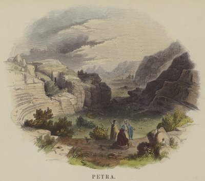 Petra (színes metszet) alkotó: English School