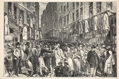 Petticoat Lane (Middlesex Street), 1870 alkotó: English School