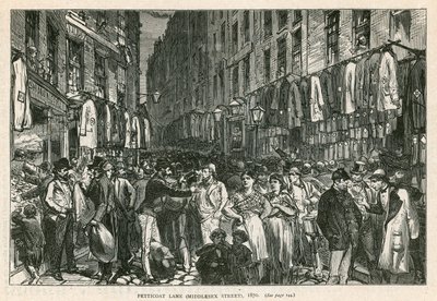 Petticoat Lane (Middlesex Street), London, 1870 alkotó: English School