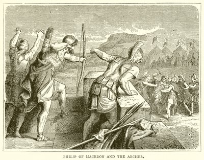 Macedón Fülöp és az íjász alkotó: English School