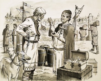Fönéciai kereskedők alkotó: English School