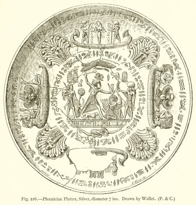 Föníciai tál, ezüst, átmérő 7 hüvelyk alkotó: English School