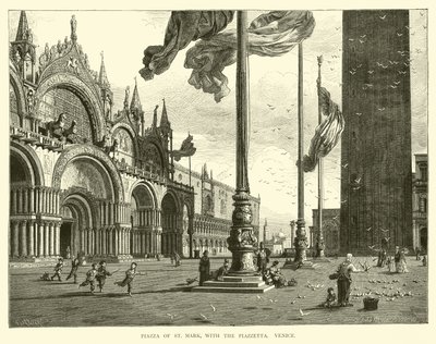 Piazza of St Mark, a Piazzetta, Velence alkotó: English School