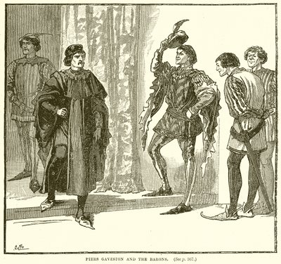 Piers Gaveston és a Barons alkotó: English School