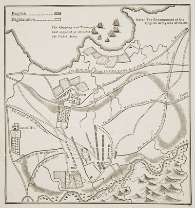 A cullodeni csata terve, 1746. április 16 alkotó: English School