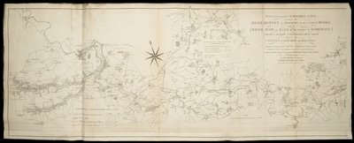 A berksi Newbury-i Kennet folyó és a somerseti Avon folyó közötti tervezett hajózható csatorna terve: amely révén hajózható összeköttetés nyílik London és Bristol között [is] Wilts & Berks és Somerset Coal Canals / Felmért... John Rennie alkotó: English School