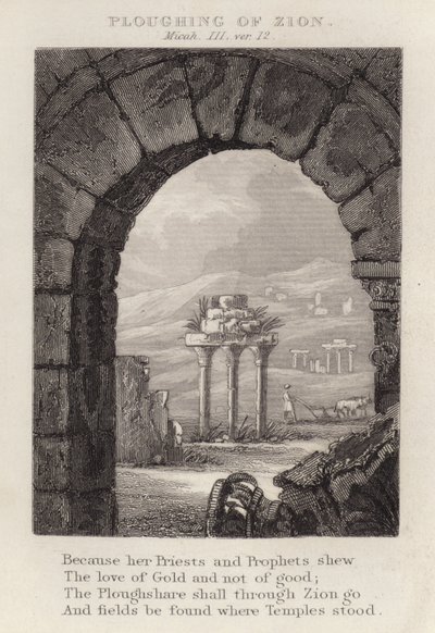 Sion szántása, Mikeás III, ver 12 (metszet) alkotó: English School