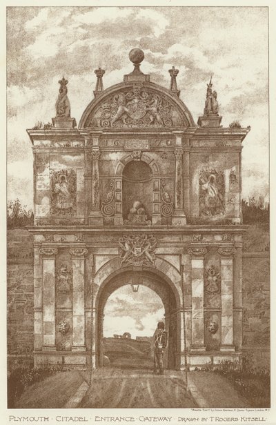Plymouth Citadella, bejárati átjáró (litho) alkotó: English School
