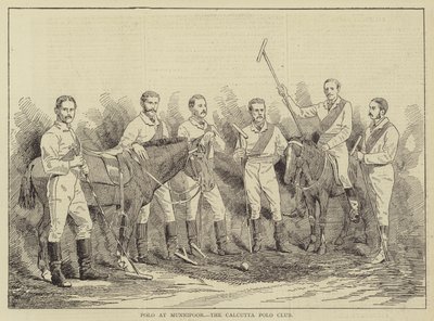 Polo at Munnipoor, a Calcutta Polo Club (metszet) alkotó: English School