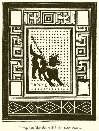 Pompei mozaik, a Cave Canem néven alkotó: English School