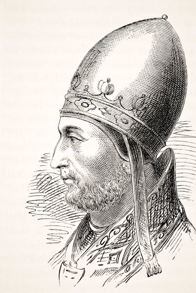 IV. Adrián pápa, William Aubrey „Anglia nemzeti és hazai története” című könyvéből, Londonban, 1890 körül alkotó: English School