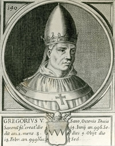 V. Gergely pápa (972-999) (metszet) alkotó: English School