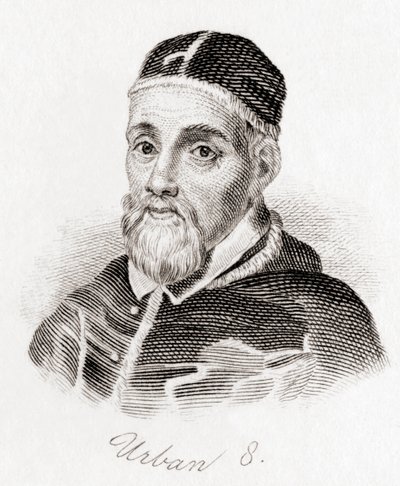 VIII. Urbán pápa, 1568-1644 körül, született Maffeo Barberini (metszet) alkotó: English School