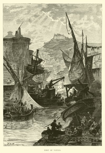 Nápoly kikötője alkotó: English School