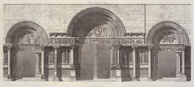 A Szent Gilles-templom portálja, Gard osztály (metszet) alkotó: English School