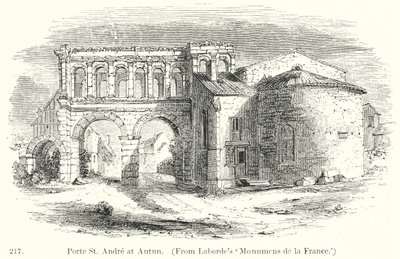 Porte St Andre Autunban (metszet) alkotó: English School