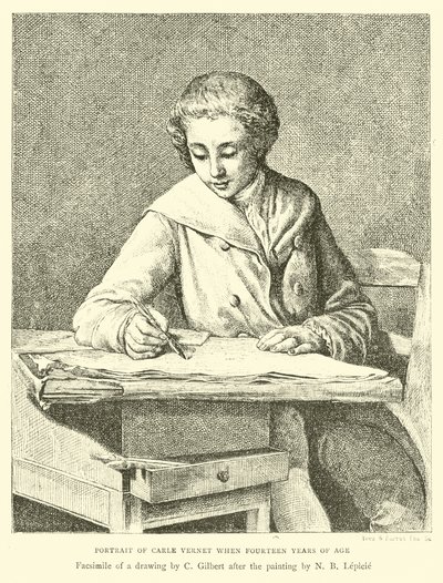 Carle Vernet portréja tizennégy évesen alkotó: English School