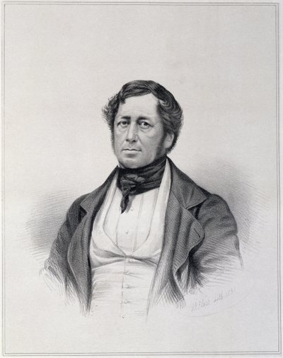 Charles Joseph Hullmandel (1789-1850) portréja, metszett G.B. Bleck, 1851 alkotó: English School
