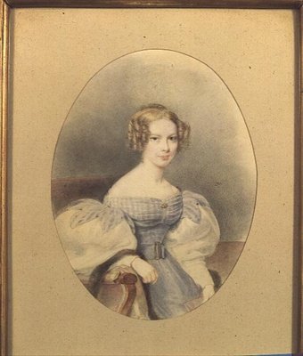 Elizabeth von Sandizell grófnő, Lili 18 éves portréja (akvarell, papír) alkotó: English School