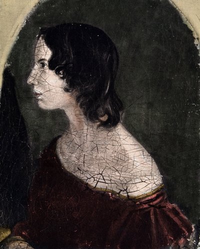 Emily Jane Bronte brit költő és író (1818-1848) portréja, National Portré Gallery alkotó: English School