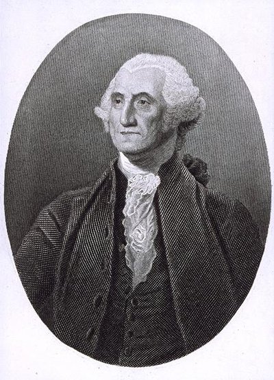 George Washington (1732-1799) portréja (metszet) alkotó: English School