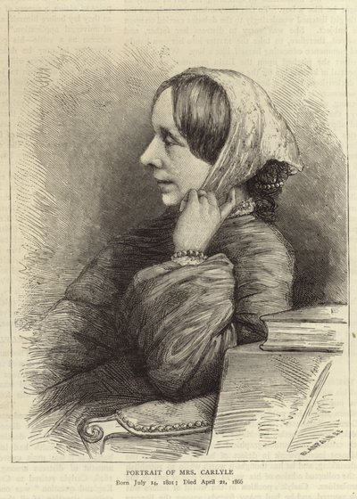 Jane Welsh, Thomas Carlyle feleségének portréja alkotó: English School