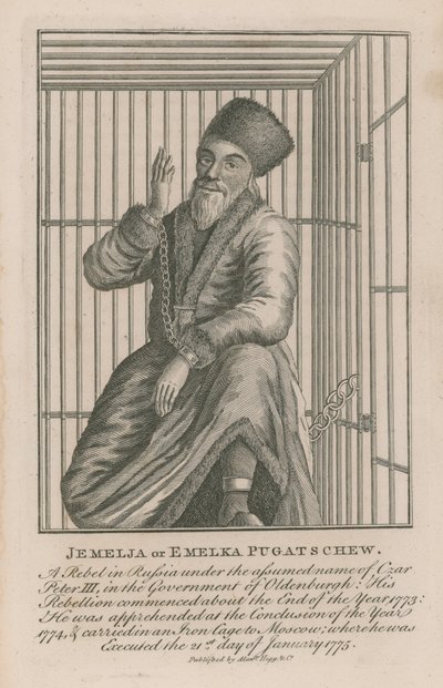 Jemelja vagy Emelka Pugatschew portréja alkotó: English School