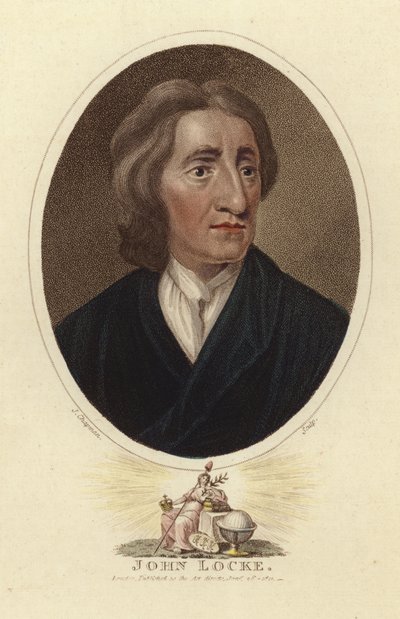 John Locke portréja (színes metszet) alkotó: English School