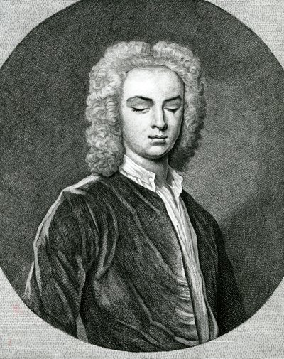 Porträt von John Stanley (1712-86) (Stich) von English School
