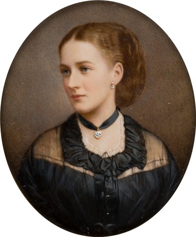 Lady Ida Lumley portréja, Newport vikomtné 1870-ben, majd Bradford grófnője (1848-1936), 1868-1936 körül (kézzel színezett fénykép) alkotó: English School