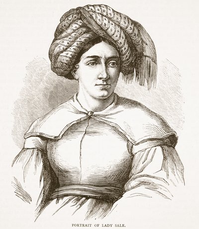 Lady Sale portréja, a Cassells Illustrated History of England illusztrációja alkotó: English School