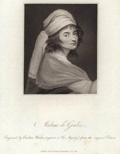 Madame de Genlis portréja alkotó: English School