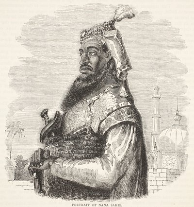 Nana Sahib portréja, a Cassells Illustrated History of England illusztrációja alkotó: English School