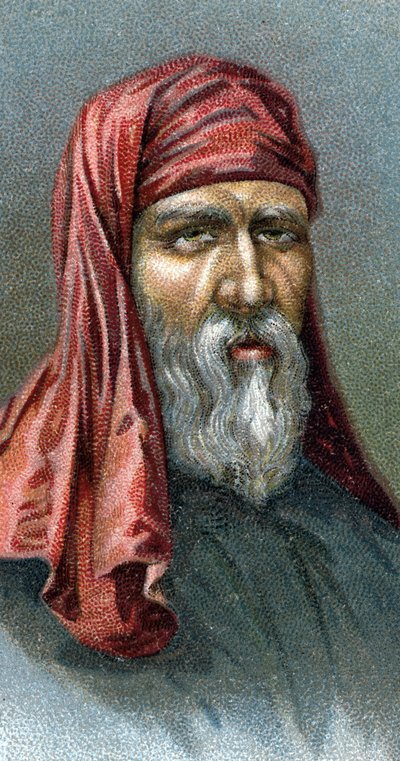 Plutarkhosz (i.sz. 43-120) portréja (kromolitográfia) - Angol iskola, XX. alkotó: English School