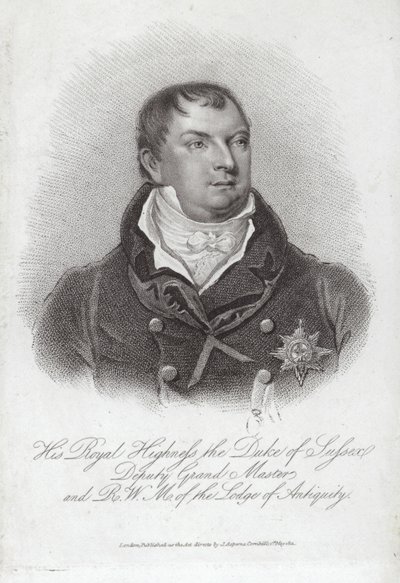 Augustus Frigyes herceg, Sussex hercegének portréja alkotó: English School