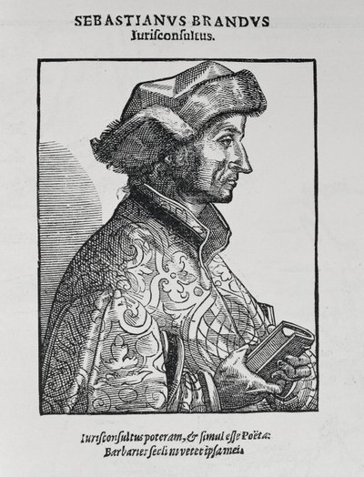 Sebastian Brant (kb. 1458-1521) portréja a The Narrative and Critical History of America-ból, szerkesztette Justin Winsor, London, 1886 alkotó: English School