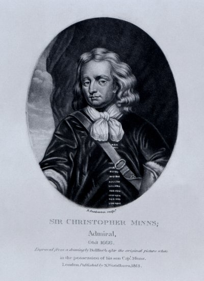 Sir Christopher Minns portréja a „Characters Illustrious in British History”-ból, Richard Earlom és Charles Turner, 1815 alkotó: English School