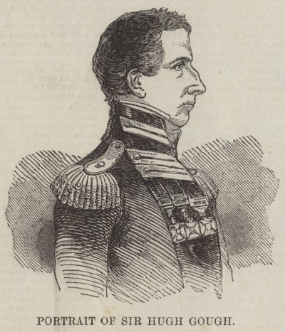 Sir Hugh Gough portréja (metszet) alkotó: English School