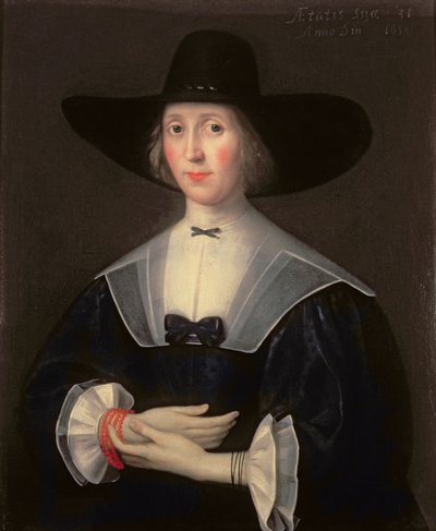Fekete ruhás hölgy portréja, 1638 alkotó: English School