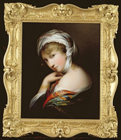 Keleti ruhás hölgy portréja, 1890 körül (a párért lásd: 215281) alkotó: English School