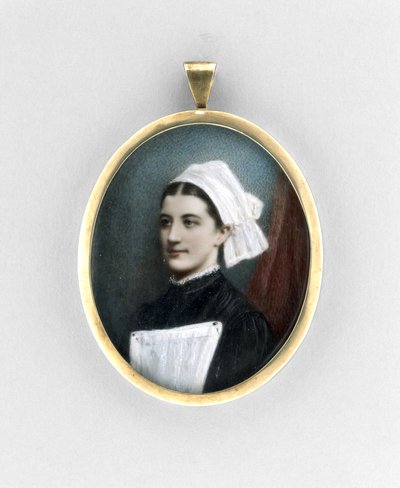 Egy nővér portréja, 1840 körül (akvarell, elefántcsont, aranyozott és üveg) alkotó: English School