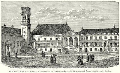 Portugál tanulás. - Coimbrei Egyetem (metszet) alkotó: English School