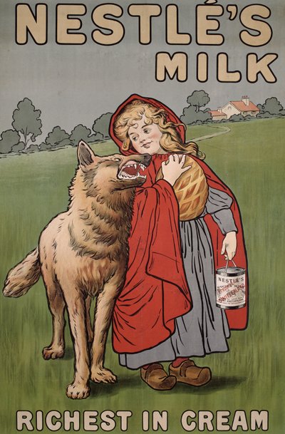 Nestles tejet reklámozó plakát, 1900 alkotó: English School