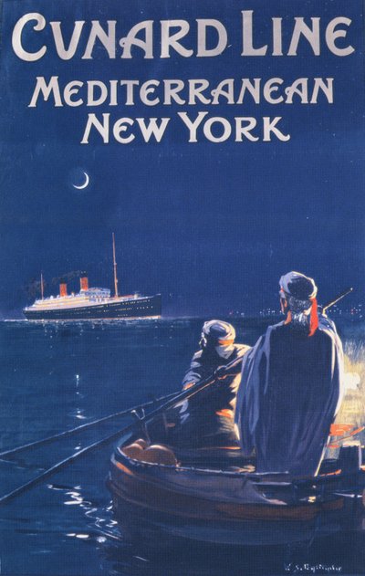 A Cunard vonalat hirdető plakát alkotó: English School