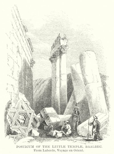 A Kis templom posztikuma, Baalbec (metszet) alkotó: English School