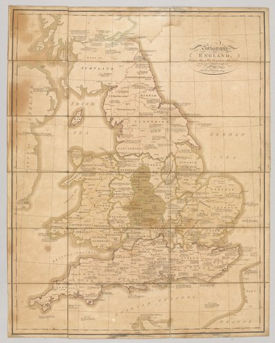 Anglia praehagraphyja, amely annak a Királyságnak a térképe, amely illusztrálja a benne vívott alapvető csatákat, 1807 alkotó: English School